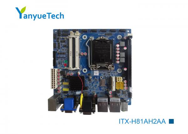 Quality ITX-H81AH2AA Thin Mini ITX Motherboard Gigabyte Intel H81 Mini Itx 10 COM 10 USB PCIEx16 Slot for sale