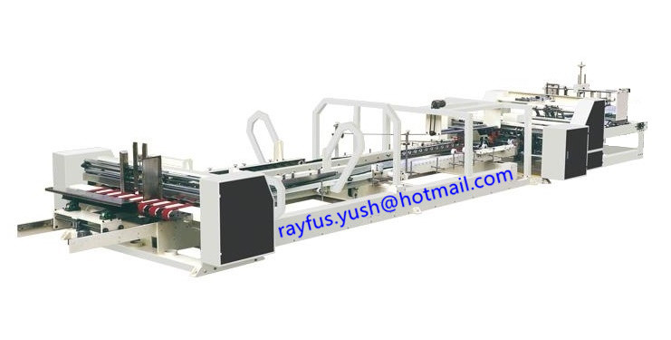 China Touch Screen Corrugated Carton Box Making Machine / Automatic Folder Gluer Stitcher on sale