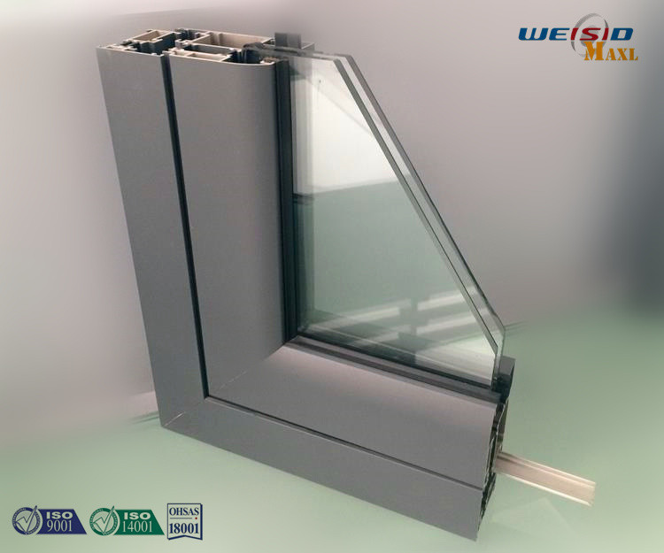 China Three Layers Aluminium Window Profiles Frame With Powder Coating AA6063 T5 on sale