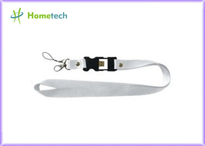 Buy cheap White Customize Lanyard USB Flash Drives High Capacity File Transfer from wholesalers