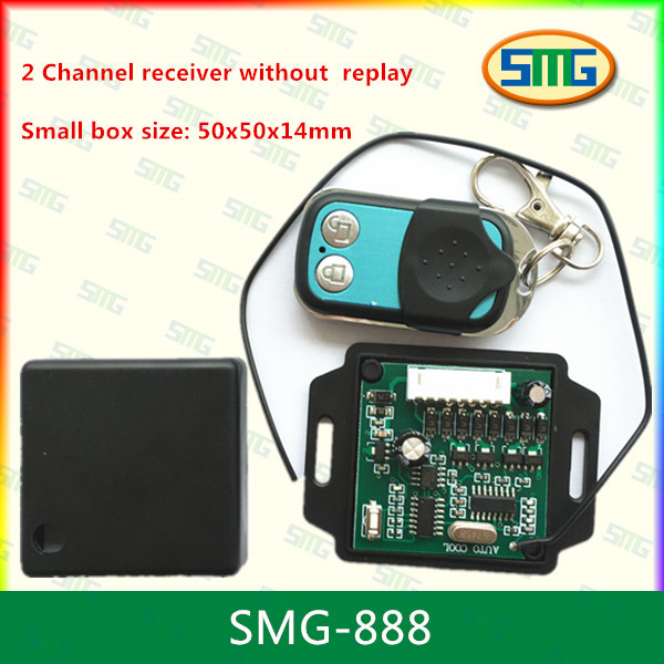 China SMG-888 2 channel remote control and receiver small size without replay 50x50x14mm wholesale