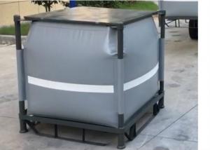 China Grey Recycled PVC Liquid Jumbo Bag Stainless Steel Pallet Available 1 Ton / 1000L wholesale