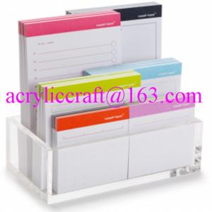 Hot selling in America durable transparent table top acrylic memo holder