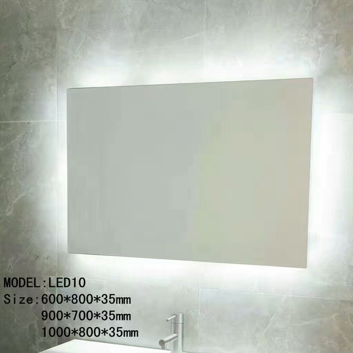 China Touch Switch Hotel Bathroom Mirror With Radio / Bluetooth Led Wall Mirror wholesale