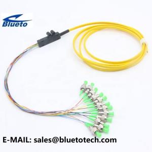 China Flat Ribbon Fiber Pigtail 12Core Fanout 0.9mm SM Tails 12fiber FC/APC Fiber Optuc Pigtail IEM Grade B1 Quality Leve wholesale
