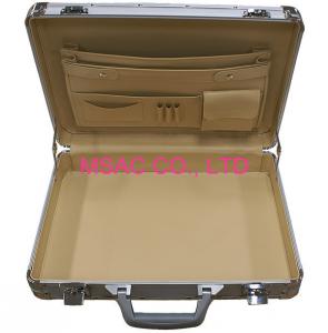 China Silver Custom Aluminum Laptop Carrying Case For Women With Metal Lock on sale
