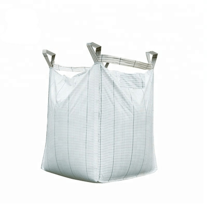 China Full Open Top Industrial Bulk Bags , White Flat Bottom FIBC Jumbo Bags wholesale