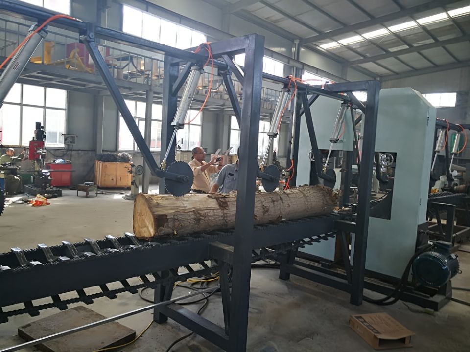China Double heads vertical band sawmill, Log bandsaw wood saw machine for sale