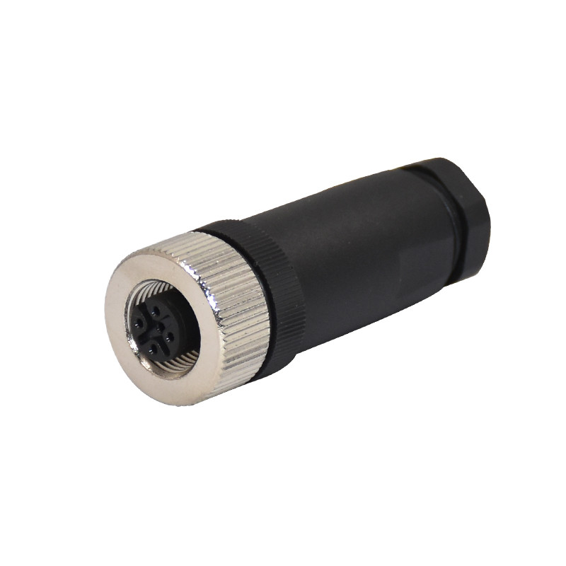 China Wireable M12 Waterproof Connector Detachable IP67 CuZn Round Circular Connector 4 Pin RG PA66 on sale