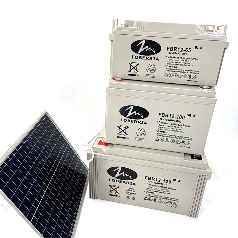 China 330x171x214mm Gray Solar Lead Acid Battery Deep Cycle Battery For Solar System wholesale