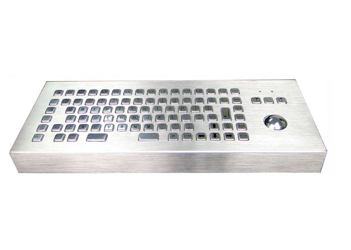 Quality Dust Proof Metal Industrial Computer Keyboard With Trackball 86 Keys for sale