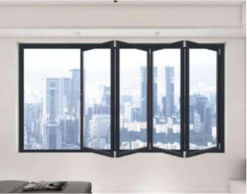 China Tempered Glass Aluminum Folding Windows , Horizontal Bifold Windows on sale
