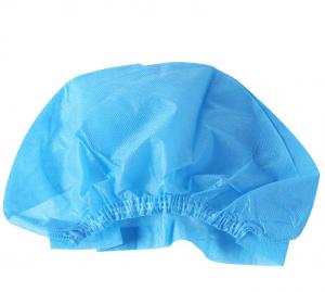 China Blue Unisex Flat Top Disposable Doctor Cap 18" 24" Breathable wholesale