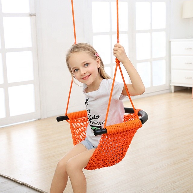 China High Quality Polyester Hand-Woven Polyester Kids Outdoor Swing Children'S Swing Toy Garden Furniture wholesale