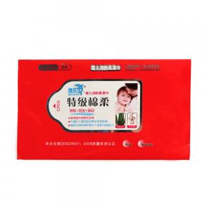 China Aluminum Foil Sanitising Cleaning 150 Micron Wet Wipes Pouch on sale