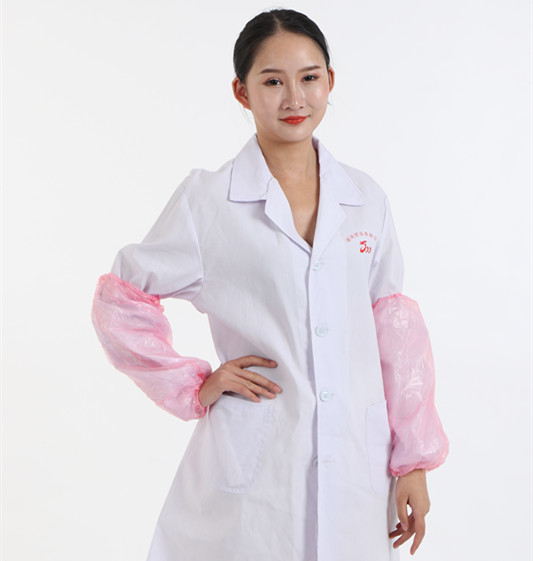 China Yellow Red PP Coated PE Medical Sleeve Covers Disposable Oversleeves 2.8g wholesale
