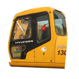 China HYUNDAI Excavator Tempered Glass Window Replacement Left Door Rear Position NO.4 on sale