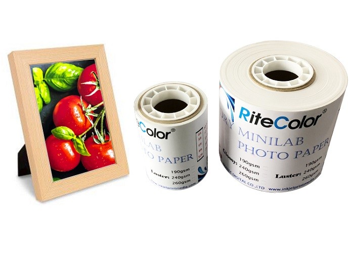 Quality Inkjet RC Glossy Dry Minilab Photo Paper for Fuji Frontier Epson Surelab Noritsu for sale