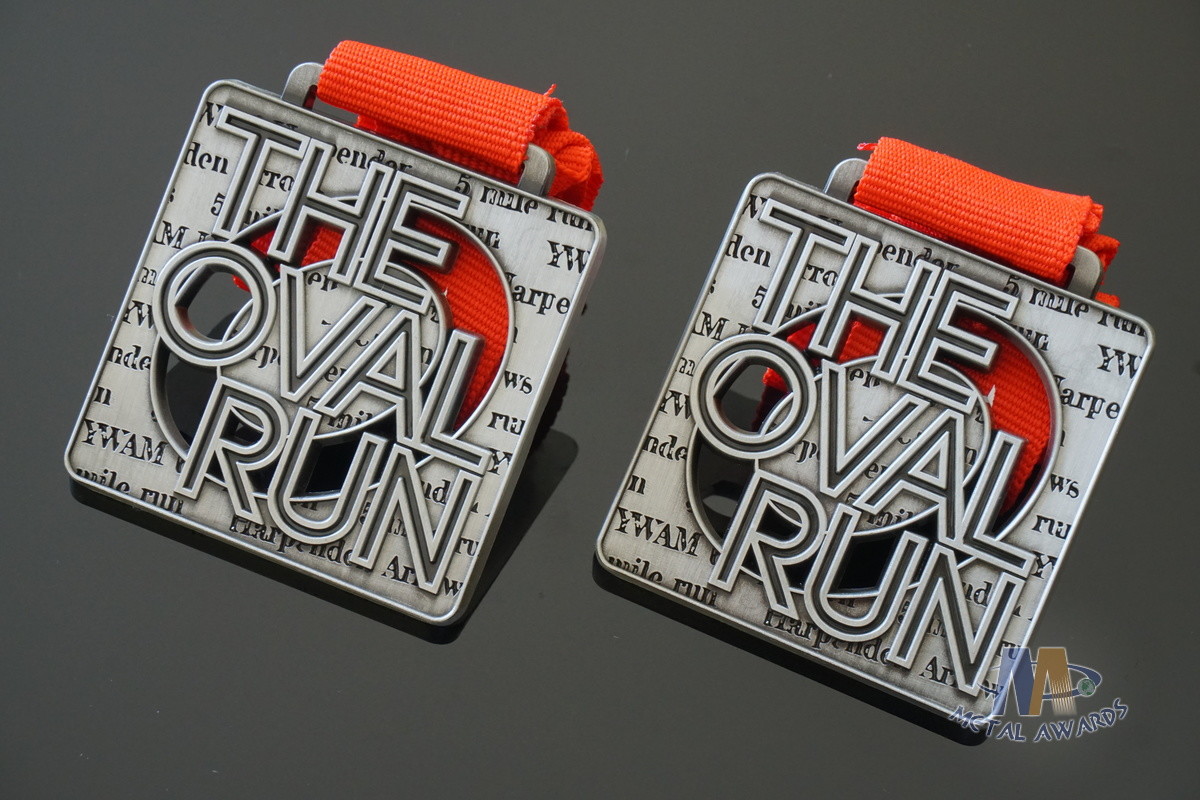 China Fashion Oval Run Custom Metal Award Medals For Sport Events , Bespoke on sale