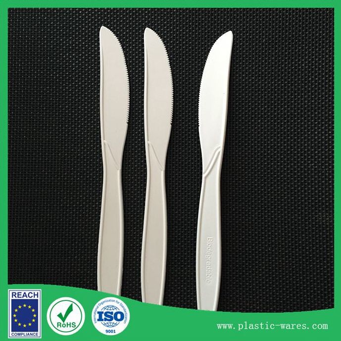 China white color corn starch biodegradable disposable table-knife wholesale