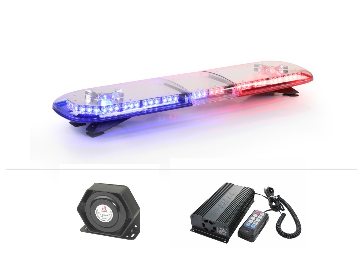 China 3W Emergency Vehicle  Police LED Light Bar Built In Loudspeaker And Amplifier wholesale