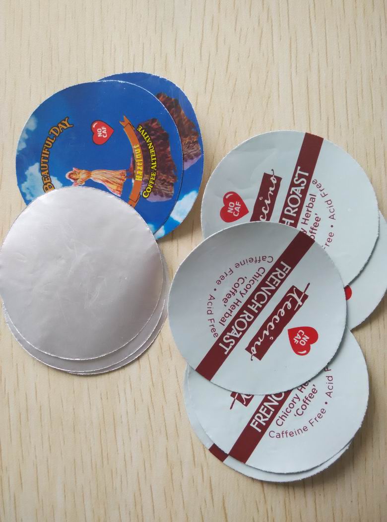 Quality K-cup Use Die Cut Printed Smart Aluminum Foil Sealing Lids for sale