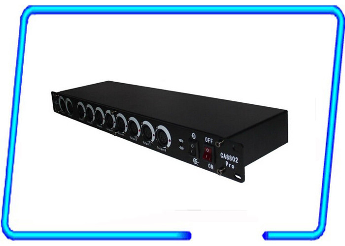 China Stage show 19" rack mountable 8 ways DMX splitter , Light Signal Booster CE approved wholesale