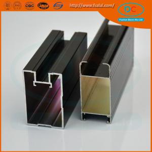 China Customed  Champage brush aluminum window profile, Matt aluminum window section, window profile wholesale