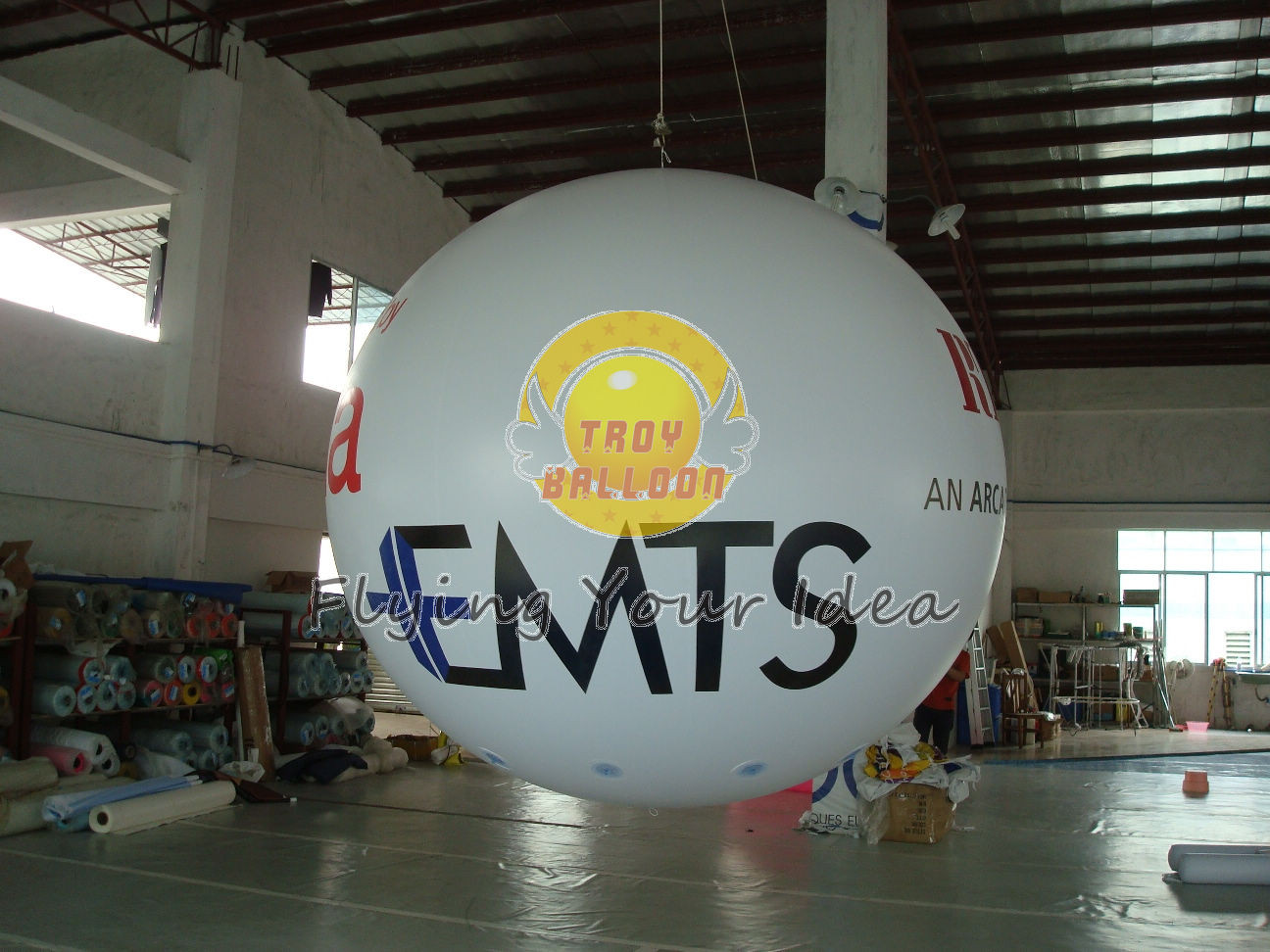 China Reusable durable Commercial advertising helium balloons with 170mm tether points wholesale
