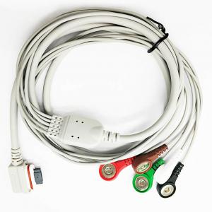 China GE SEER Light 5 7 10 Leads IEC/AHA Snap/Clip type Holter ECG Cable on sale