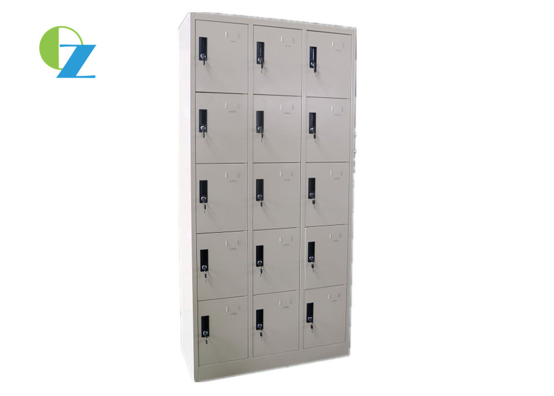 China KD Structure 15 Door Locker Cabinet Wardrobe steel clothes lockers For Staff wholesale