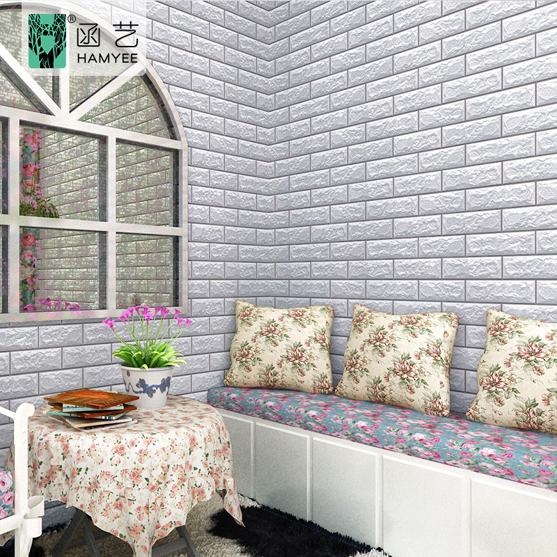 China 0.45*10m 3D Brick Wallpaper PVC Self Adhesive Sticker 90cm For Office Home Hotel wholesale