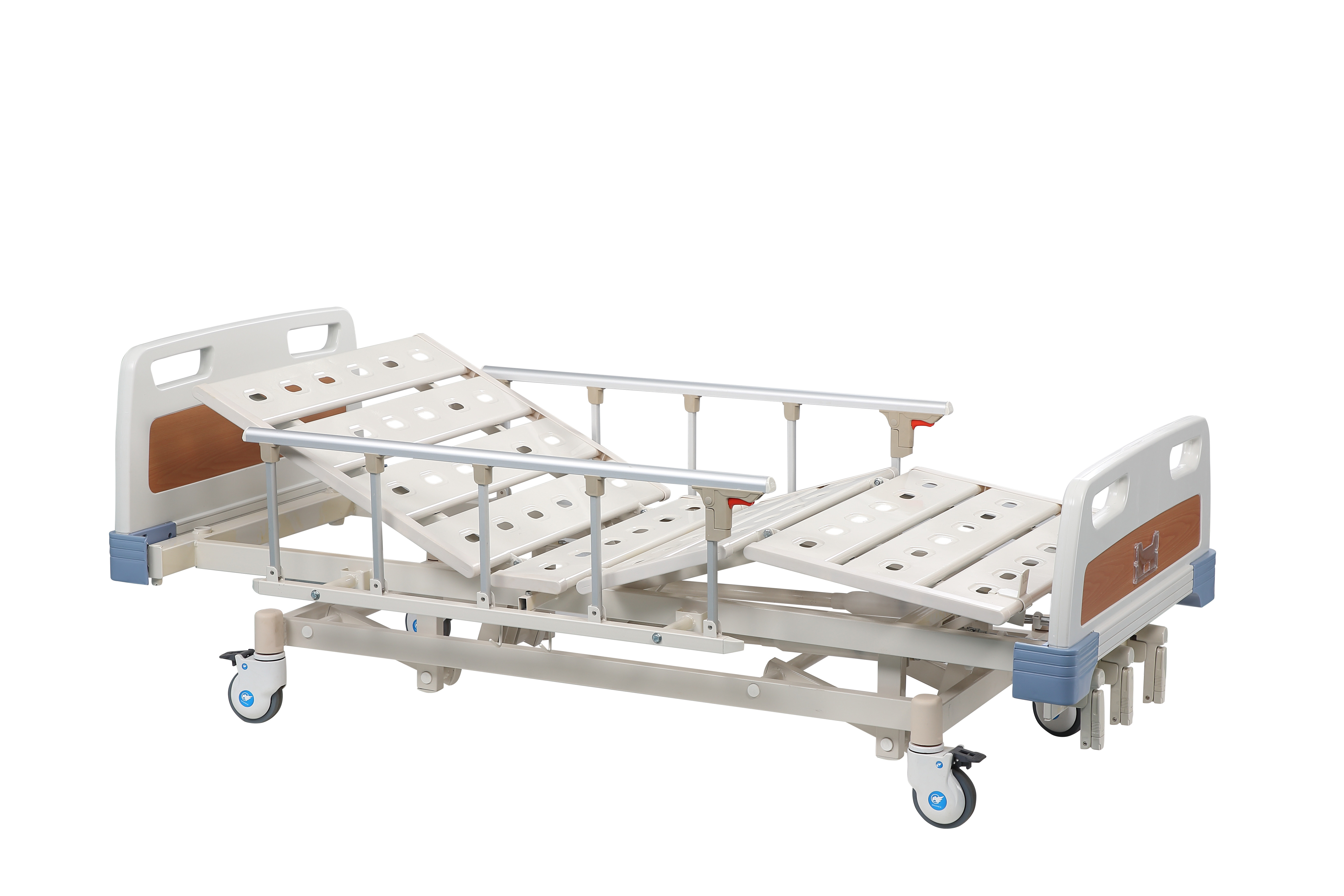 China Adjustable ABS Hospital Manual Bed , 3 Function Portable Hospital Bed For Patient  wholesale