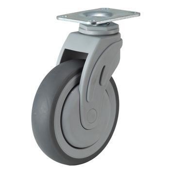 China 06-Medical caster plate swivel silence TPR casters for sale