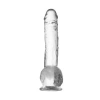 China Transparent Middle Size Dildo Sex Toy Color Package Simulation Penis for sale