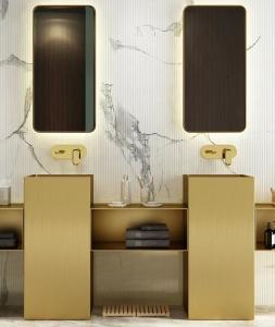 China Modern Column Square Pedestal Bathroom Sink Floor Standing SUS304 Material on sale