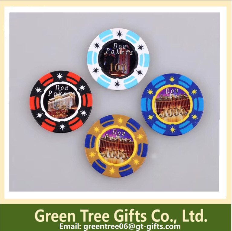 Quality Big Sticker Poker Chips custom design abs pokerchips 11.5g casino pokerchip EPT chip for sale