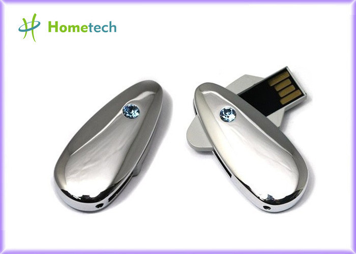 China Metal / Crystal Twist USB Sticks , Engraved 4G 8G Gifts USB Sticks wholesale
