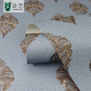 China Modern Floral 3D Waterproof PVC Wallpaper 0.69mm For Wall Decor wholesale