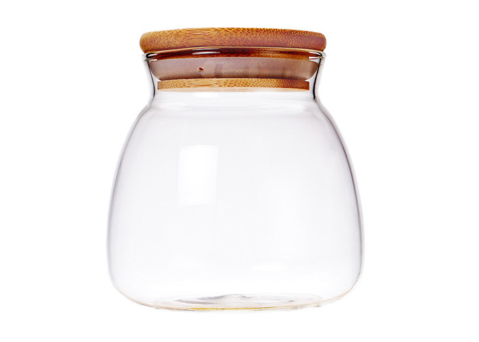 China Tea Candy Wide Mouth Glass Jars , Airtight Glass Jars Wide Mouth wholesale