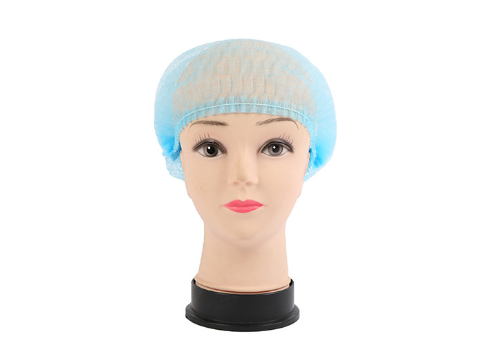 China CE FDA Surgical Non Woven Clip Cap Blue Mob Caps For Hair Protecting wholesale