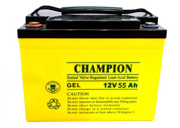 Quality China Champion Battery  12V55AH NP55-12-G Sealed Lead Acid GEL Battery, Solar Battery, Deep Cycle Battery for sale