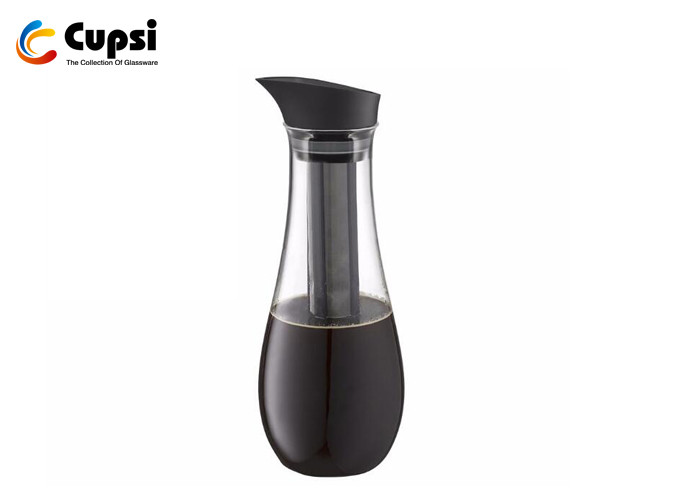 China 1.5L Airtight Borosilicate Glass Cold Brew Coffee Maker , Removable Filter Cold Brew Coffee Container wholesale