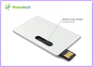 China Ultra thin aluminum alloy business card usb flash drive promotional gifts wholesale