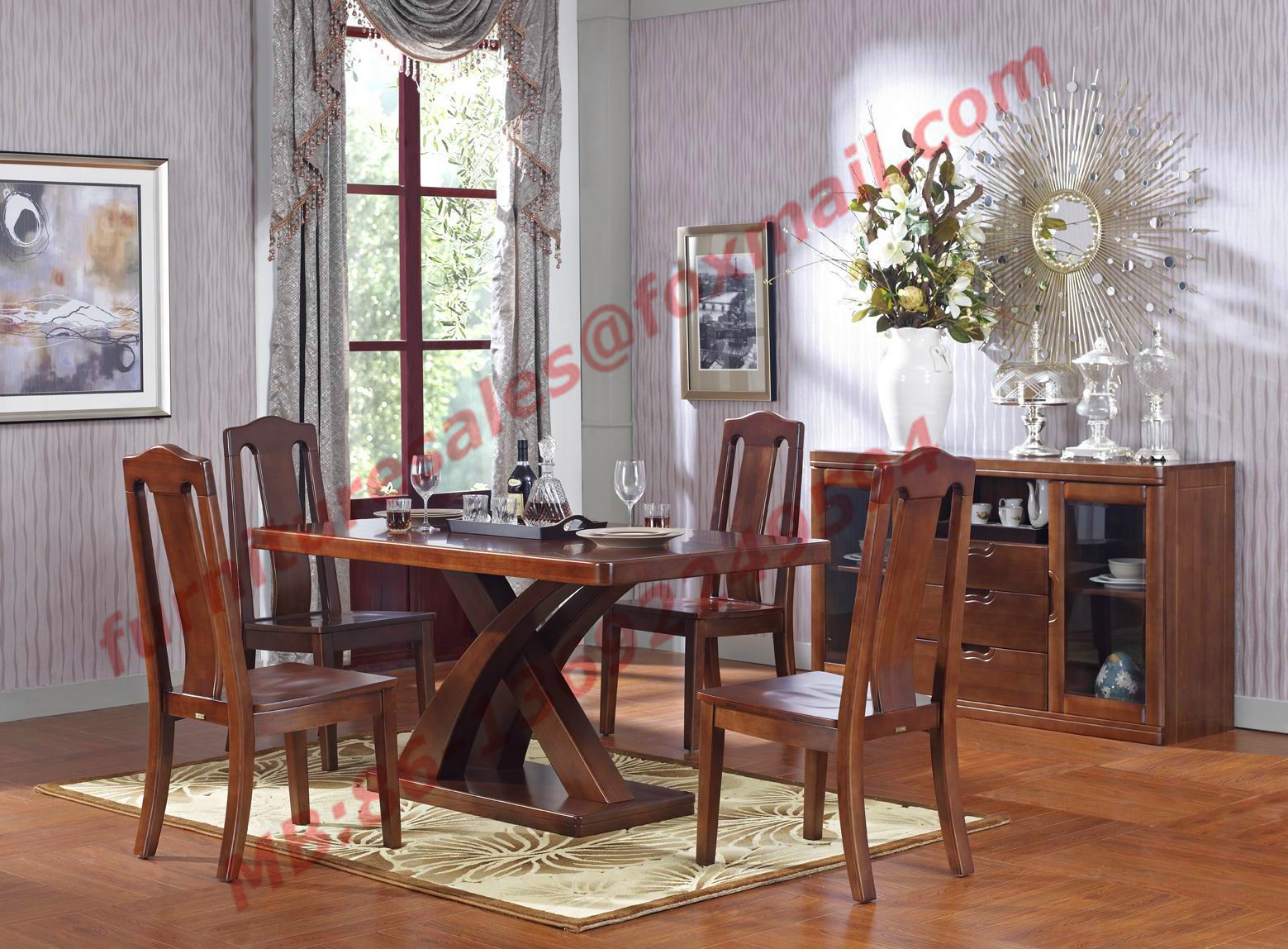 China Luxury Design for Solid Wooden Furniture Dining Room Set wholesale