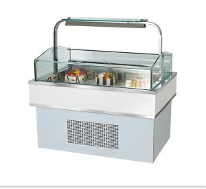 China Sandwich Refrigerated Cake Display Case Square Shape Glass Cake Cabinet on sale