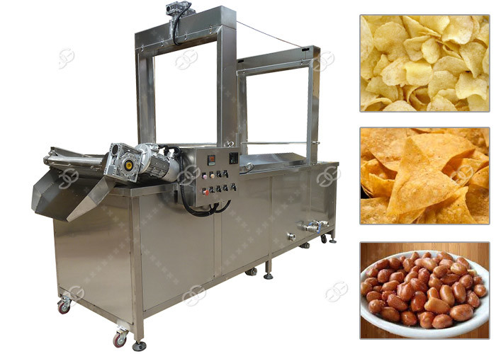 Quality Automated Snacks Frying Machine , Continuous Corn Chips Conveyor Fryer Machine for sale
