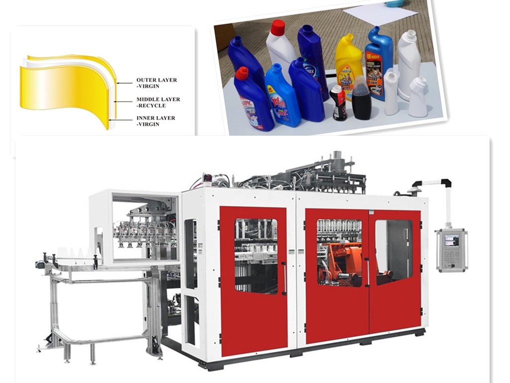 China Three Layer 10liter Hdpe Blow Molding Machine Automatic For Detergent Bottle wholesale
