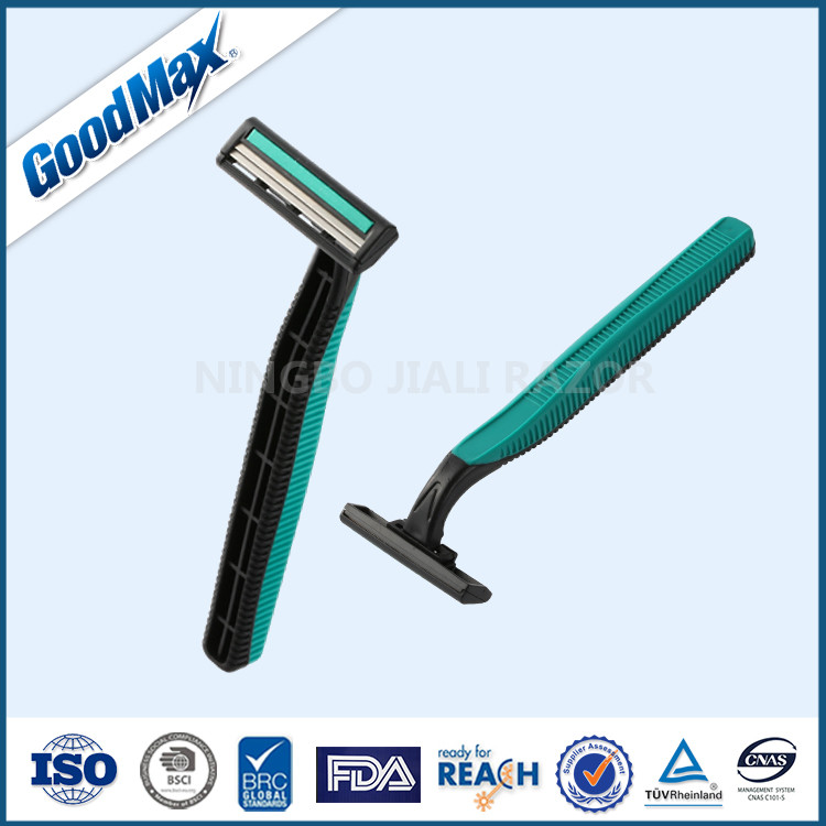 China Rubber Handle Twin Blade Disposable Razor Any Color Available ISO Certificate wholesale
