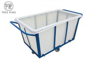 China 500kg Heavy Duty Plastic Laundry Trolley On Wheels For Textile Industrial LLDPE wholesale